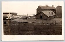 RPPC Farm Disaster Collapse Barn c1900s Real Photo Postcard S22 picture