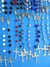wholesale bulk lot of 30 unisex jewelry rosary necklace with acrylic beads chain picture