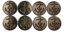 Lot 8 Large Black Nautical Anchor Navy Peacoat Gov’t Issue Buttons 1.25” 4 hole picture
