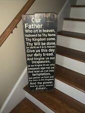 OUR FATHER Who are in Heaven Lord's Prayer Farmhouse Sign Plaque Christian 💗#5 picture