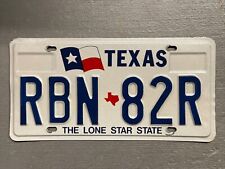 VINTAGE TEXAS LICENSE PLATE RED/WHITE/BLUE LONE STAR STATE RBN-82R NICE picture