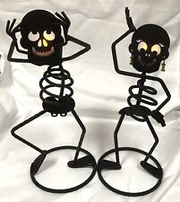Partylite Mr & Mrs Bones Candle Holders Set picture