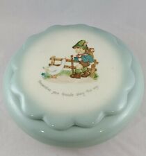 *Large*Vintage Porcelain Lidded Keepsake Trinkets Bowl  picture