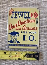 The Jewel Quiz Questions & Answers Test IQ 1 Cent Penny Vending Machine Plate picture