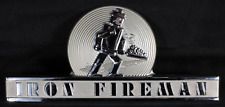 Antique Iron Fireman Coal Furnace Emblem Badge Excellent Condition picture