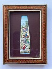 ❗🔥Vintage miniature Persian hunting scene painted on camel bone art gift❗ picture