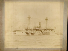 Marius Bar, France, Toulon, Battleship Cannonière Rocket, Vintage Albumin Print vi picture