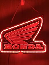 Honda Motorcycle Neon Light Bordered Sign Garage  Game Room Man Cave Wing Symbol picture