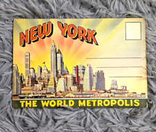 Vintage Souvenir Folder Booklet Postcards New York City Metropolis 18 Images picture