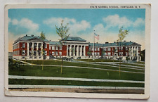 1927 NY Postcard Cortland New York State Normal School Campus Building vintage picture