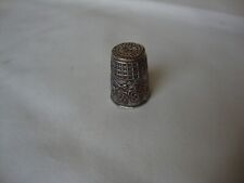 VINTAGE 1970-80s EMBOSSED FLORAL THIMBLE STERLING SILVER 925 picture
