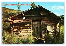 Postcard AK Condominium Alaska Style wooden log home cabin AJ4 picture