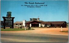 Montgomery, Alabama Postcard THE RANCH RESTAURANT Highway 80 Roadside c1960s picture