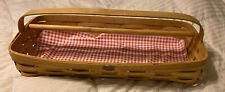Peterboro Bread Storage Basket 150th Anniversary With Rod Red Check Liner 23