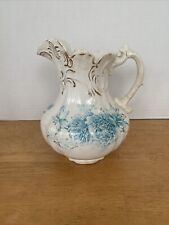 Antique DRESDEN PORCELAIN LARGE WHITE WATER PITCHER Minor Handle Repair See Pic picture