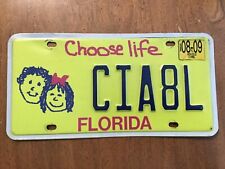  2009 Florida Choose Life License Plate Tag specialty   picture