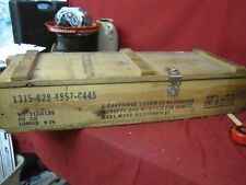 Vintage Wooden Military Artillery Crate Box Mortar M30 Ammunition  U.S.A picture