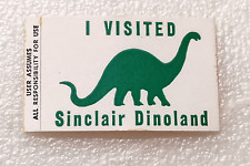 New York Worlds Fair I Visited Sinclair Dinoland Dinosaur Sticker Shield NOS picture