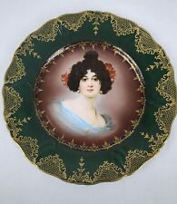Antique Decor Plate Beyer & Bock Prussia B Victorian Lady Portrait Porcelain picture