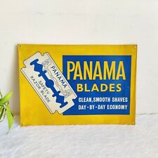 Vintage Panama Blades Advertising Metal Sign Board Shaving Collectibles TS342 picture