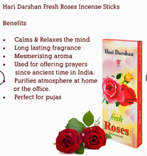 Lovely Religious Prayer Agarbatti Fresh Rose HariDarshan Incense Sticks Box 18g picture