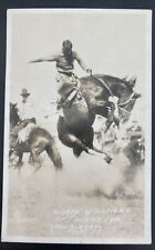 Mint USA RPPC Postcard Rodeo Cowboy Soapy Williams On Glass Eve Doubleday Photo picture