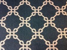 Thibaut Geometric Fretwork Trellis Upholstery Fabric Bowen Cobalt 3.15 yd W74341 picture