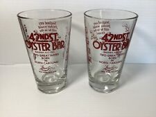 42nd St. Oyster Bar, Raleigh, N.C. w/ Pepsi Logo's from 1898-1991 Glass Set of 2 picture