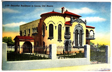Beautiful Residence in Juarez, Old Mexico Vintage Postcard Unposted Linen picture