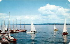 Postcard, sailing race, Whitehall, Michigan, 1950s, 1960s, postcard Postcard picture