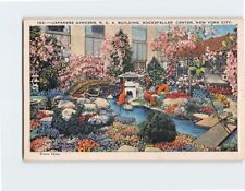 Postcard Japanese Gardens RCA Building Rockefeller Center New York City New York picture