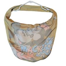 Disney Mickey & Minnie Kissing Smack Tote Bag Tan Retro 24x14x5” picture