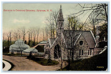 c1910 Entrance to Oakwood Cemetery Syracuse New York NY Antique Postcard picture