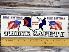 Ride Amtrak Midwest Division Bumper Sticker - Think Safety - New picture