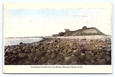 Vintage Postcard Great Boar's Head from the Rocks, Hampton Beach, N.H. - c1917 picture