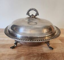 Vintage F B Rogers Silver Plated Covered Casserole Dish w/  PYREX Dish Insert picture