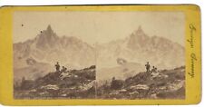 Aiguille du Dru Mountain, Says Switzerland, but France?, Circa 1870's Stereoview picture