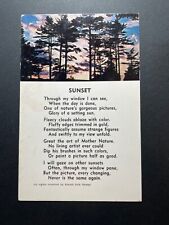 Poem Postcard Sunset Through my window I can see When the day is gone picture