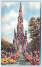 TUCK Oilette~ Scott Monument EDINBURGH Scotland UK 1930 Postcard picture