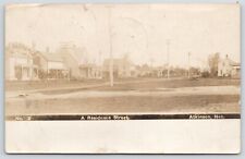 Atkinson Nebraska~Line of Larger Homes Along Dirt Main Street~1908 RPPC Postcard picture