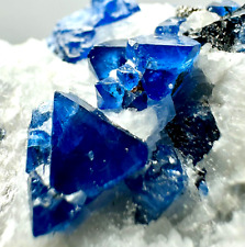 327 Carat Extremely Rare Top Blue Spinel Crystals Bunch, Mica On Matrix @Pak picture