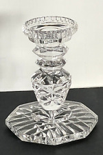 Vintage Pressed Glass Clear Candle Stick Holders 4.5 Inches Tall Home Decor picture