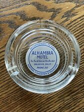 Vintage 1920s-30s Ashtray Calexico California Alhambra Motel Rare Glass 9 oz picture