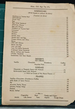 Don's Diner Restaurant Menu 1940's ? 10cent Hamburger Humorous Sage Page picture