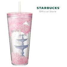 Starbucks Tumbler Cold Cup Gift Cute Cherry Blossom Secret Garden Fountain 24 oz picture