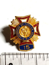 VFW (Veterans of Foreign Wars) 15 Year Tie Tac or Lapel Pin (042823) picture