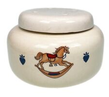 Rocking Horse Ceramic Potpourri Jar Dresser Container Fragrance Holder  Vtg 1987 picture