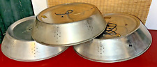3 Vintage Mid Century Modern Flying Saucer Ceiling Mounted Light Fixtures 14” W picture