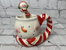 2006 Jeanie Shakelford 2 Piece Set Including Christmas Snowman Mug with Spoon picture
