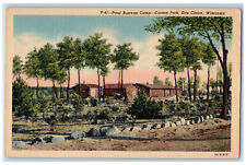 c1940's Paul Bunyan Camp Carson Park Eau Claire Wisconsin WI Postcard picture